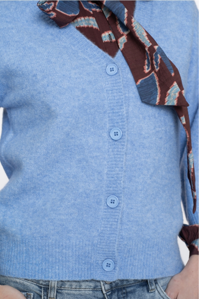 VEST MET V HALS EN DRIEKWART WIJDE MOUWEN 54532 14 BLUE